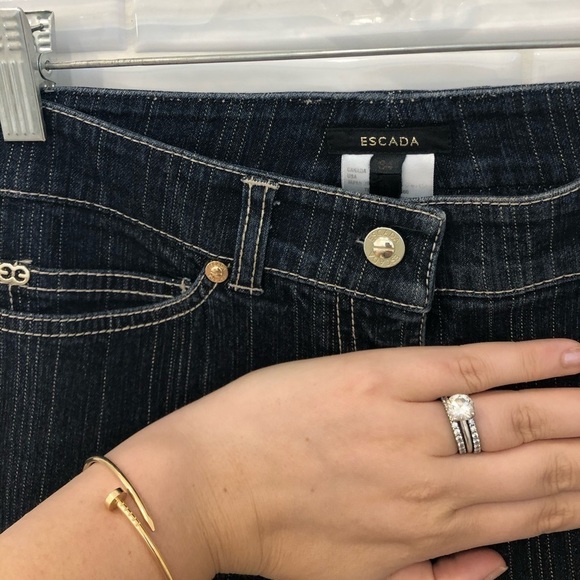 ESCADA gold thread stripe jeans - Picture 5 of 15